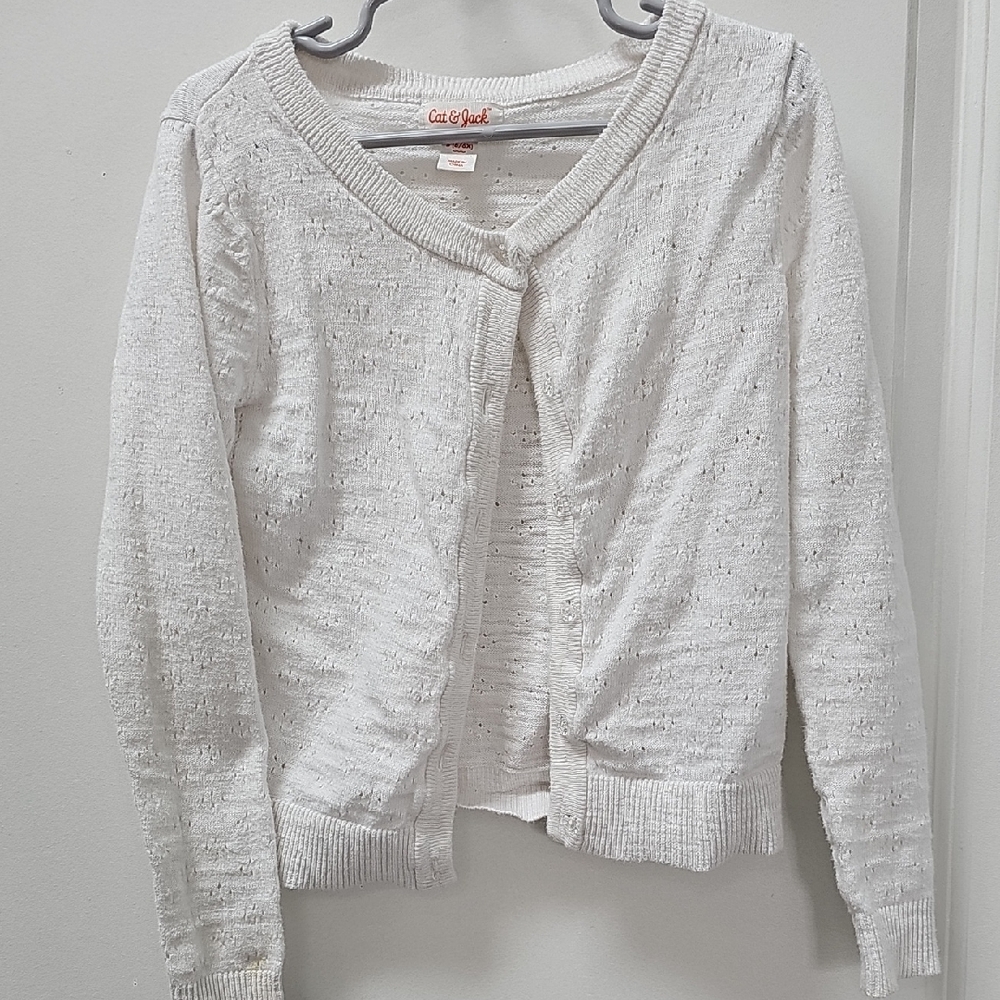 Cat & Jack White Cardigan Sweater
